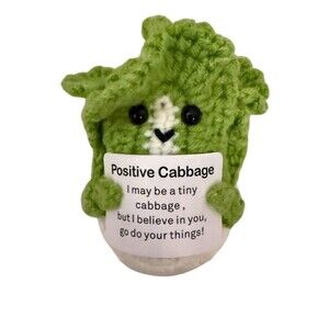 Reserved for Britt Cabbage Crochet Plush Mini Emotional Support Cabbage